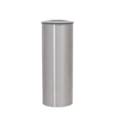 Ecoponto With 4 Round Containers Brushed Stainless Steel 50L